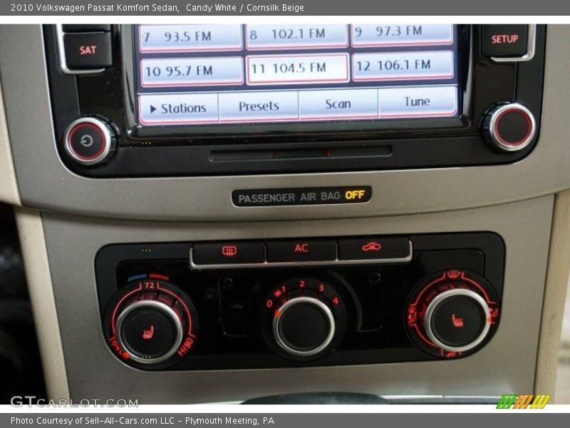 Candy White / Cornsilk Beige 2010 Volkswagen Passat Komfort Sedan