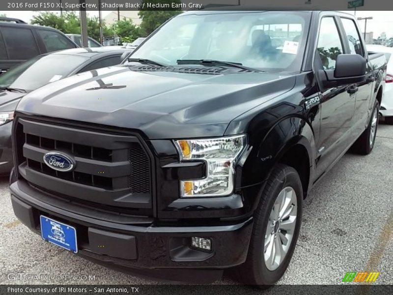 Shadow Black / Medium Earth Gray 2016 Ford F150 XL SuperCrew