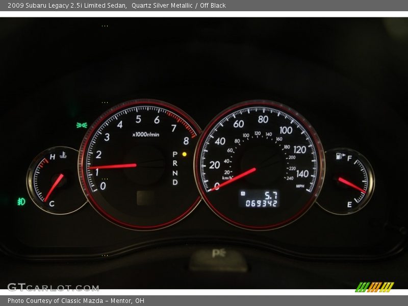Quartz Silver Metallic / Off Black 2009 Subaru Legacy 2.5i Limited Sedan