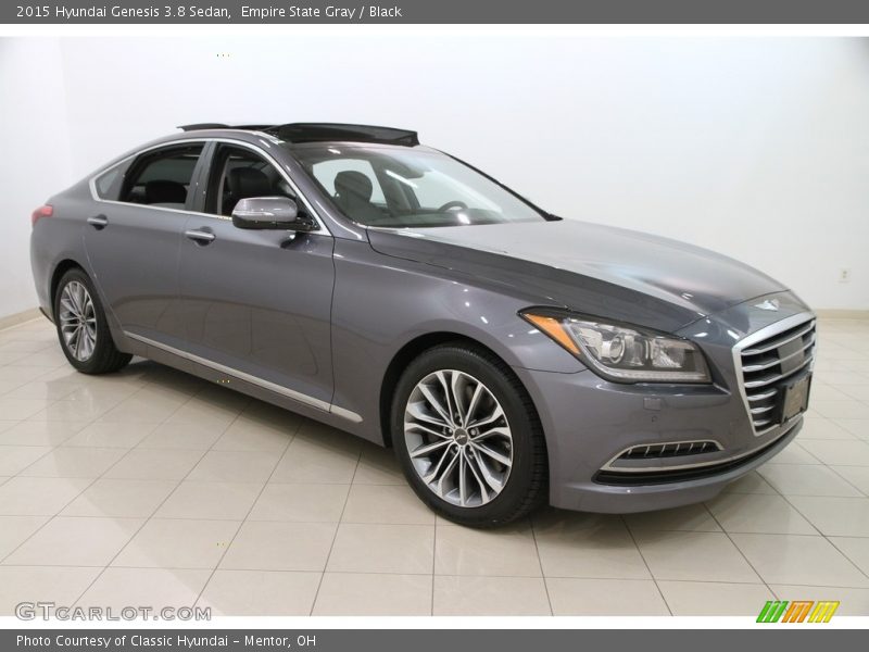 Empire State Gray / Black 2015 Hyundai Genesis 3.8 Sedan