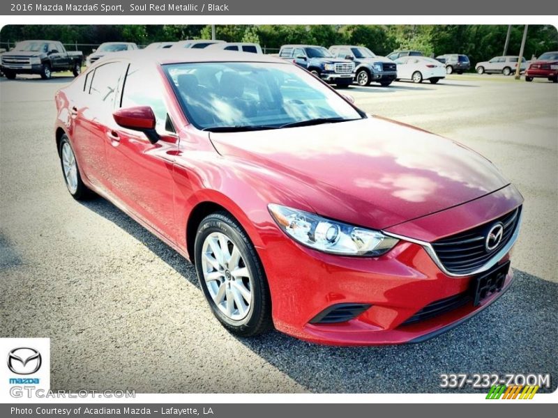 Soul Red Metallic / Black 2016 Mazda Mazda6 Sport