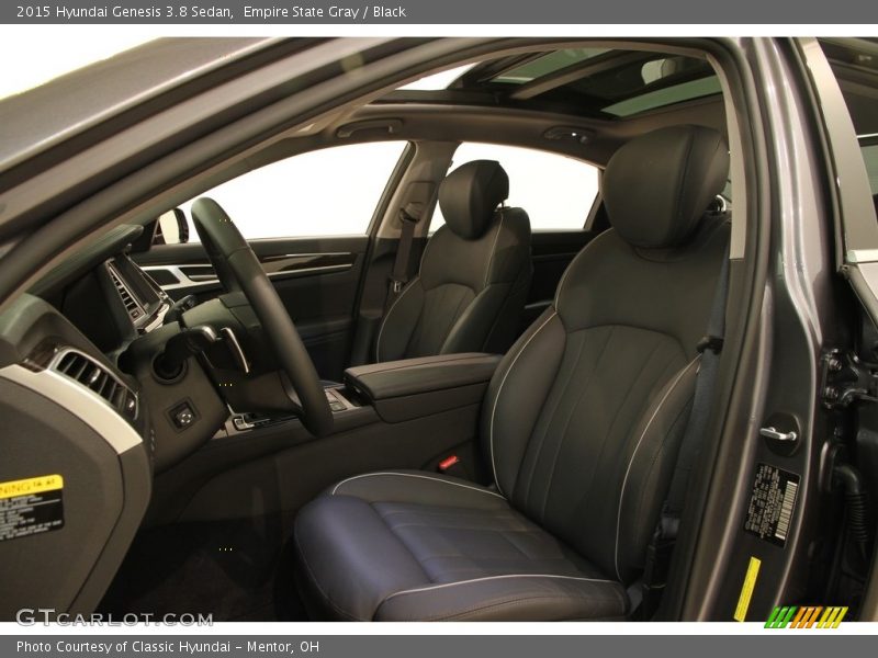 Empire State Gray / Black 2015 Hyundai Genesis 3.8 Sedan