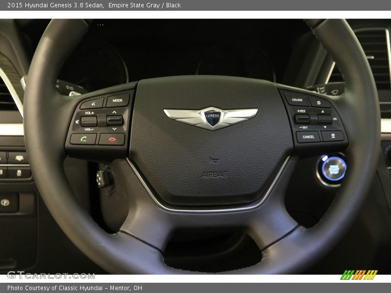 Empire State Gray / Black 2015 Hyundai Genesis 3.8 Sedan