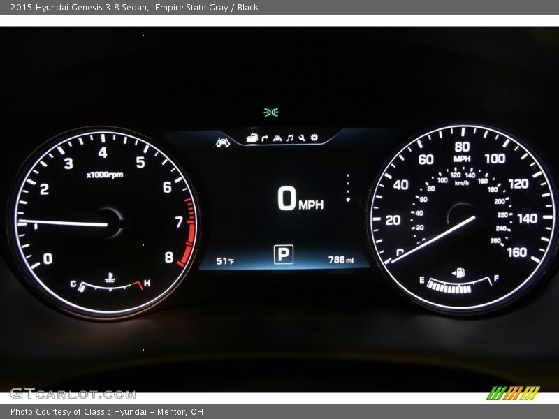 Empire State Gray / Black 2015 Hyundai Genesis 3.8 Sedan