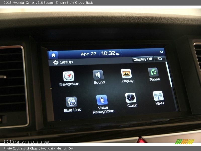 Empire State Gray / Black 2015 Hyundai Genesis 3.8 Sedan