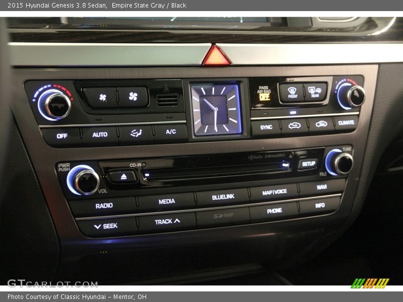 Empire State Gray / Black 2015 Hyundai Genesis 3.8 Sedan
