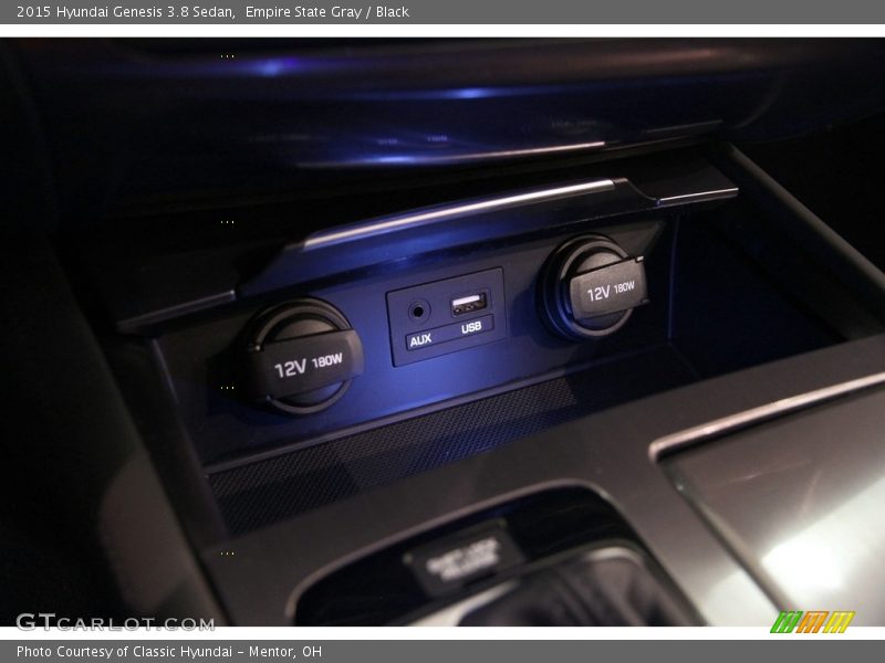 Empire State Gray / Black 2015 Hyundai Genesis 3.8 Sedan