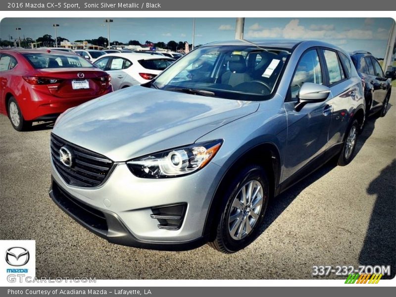 Sonic Silver Metallic / Black 2016 Mazda CX-5 Sport