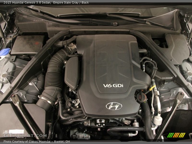 Empire State Gray / Black 2015 Hyundai Genesis 3.8 Sedan