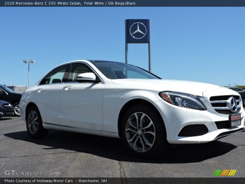 Polar White / Silk Beige/Black 2016 Mercedes-Benz C 300 4Matic Sedan