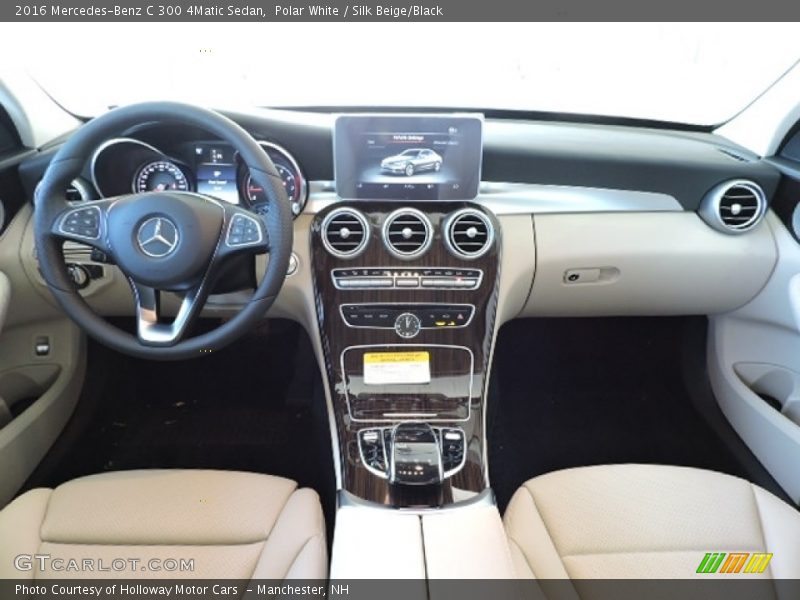 Polar White / Silk Beige/Black 2016 Mercedes-Benz C 300 4Matic Sedan