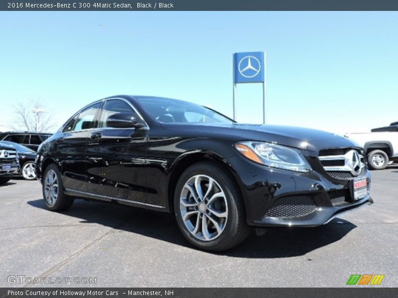 Black / Black 2016 Mercedes-Benz C 300 4Matic Sedan