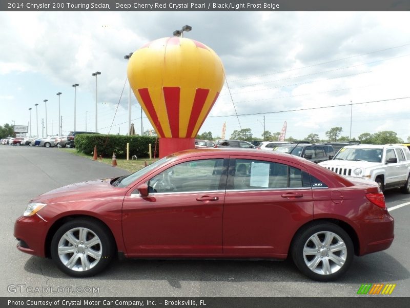 Deep Cherry Red Crystal Pearl / Black/Light Frost Beige 2014 Chrysler 200 Touring Sedan