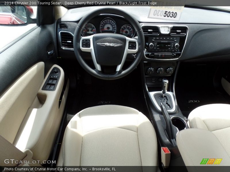 Deep Cherry Red Crystal Pearl / Black/Light Frost Beige 2014 Chrysler 200 Touring Sedan