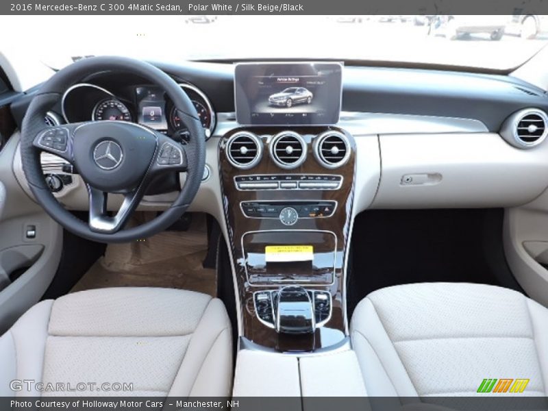 Polar White / Silk Beige/Black 2016 Mercedes-Benz C 300 4Matic Sedan