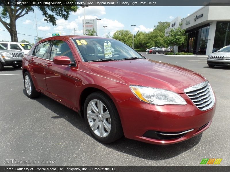 Deep Cherry Red Crystal Pearl / Black/Light Frost Beige 2014 Chrysler 200 Touring Sedan
