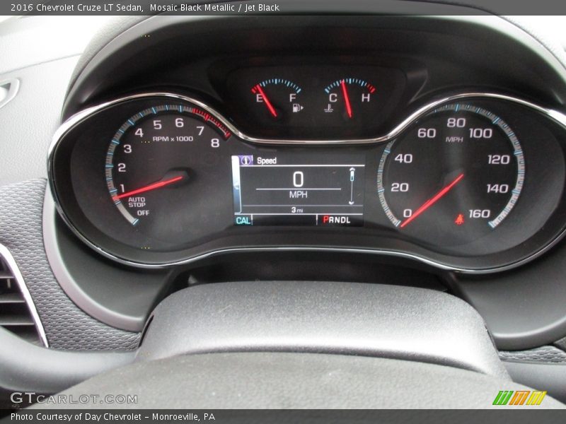 Mosaic Black Metallic / Jet Black 2016 Chevrolet Cruze LT Sedan