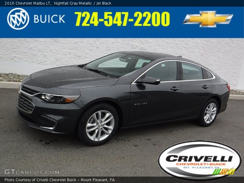Nightfall Gray Metallic / Jet Black 2016 Chevrolet Malibu LT