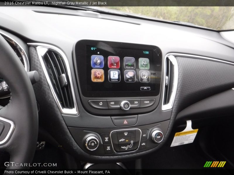Nightfall Gray Metallic / Jet Black 2016 Chevrolet Malibu LT