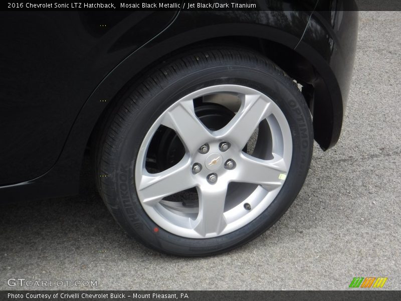 Mosaic Black Metallic / Jet Black/Dark Titanium 2016 Chevrolet Sonic LTZ Hatchback