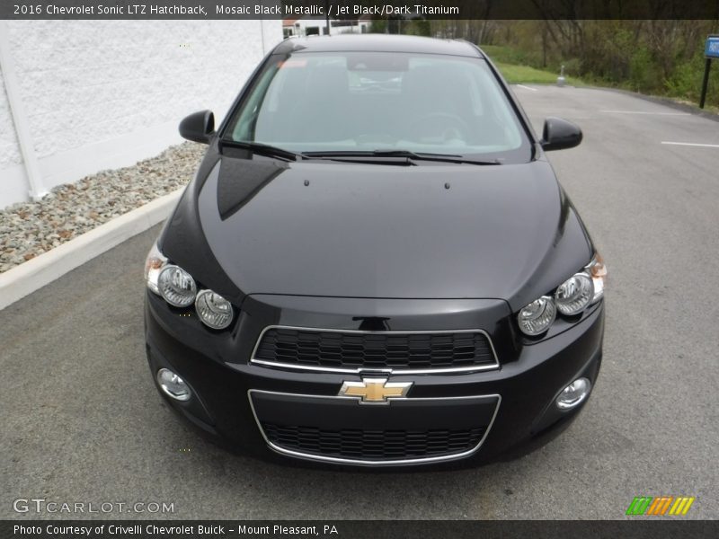 Mosaic Black Metallic / Jet Black/Dark Titanium 2016 Chevrolet Sonic LTZ Hatchback