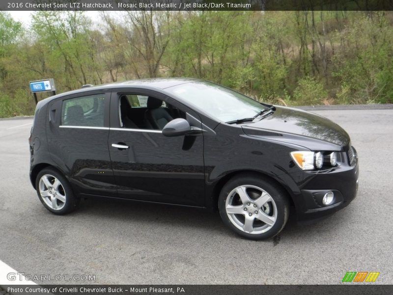 Mosaic Black Metallic / Jet Black/Dark Titanium 2016 Chevrolet Sonic LTZ Hatchback
