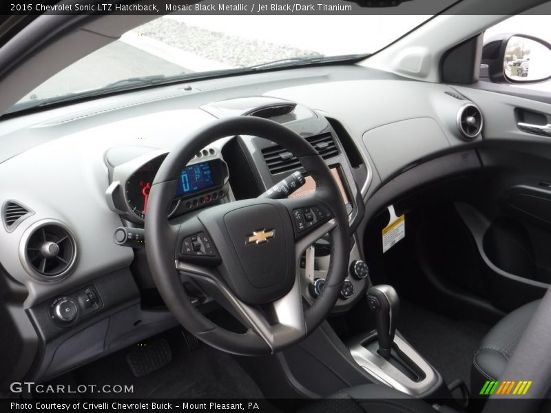 Mosaic Black Metallic / Jet Black/Dark Titanium 2016 Chevrolet Sonic LTZ Hatchback