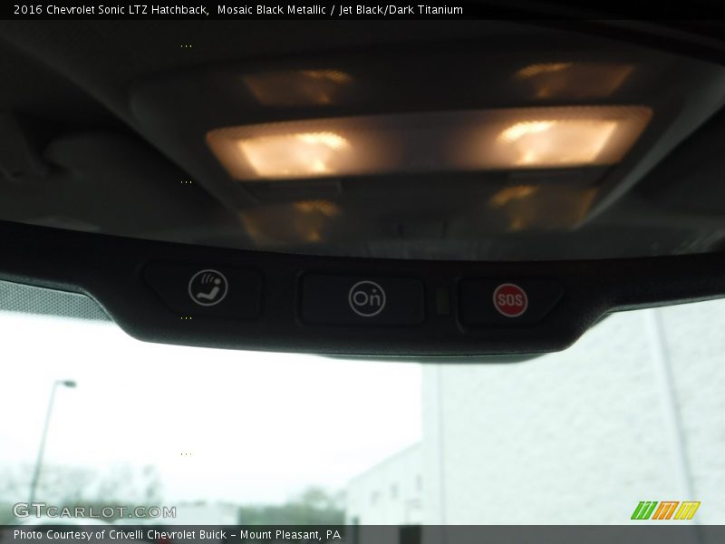 Mosaic Black Metallic / Jet Black/Dark Titanium 2016 Chevrolet Sonic LTZ Hatchback