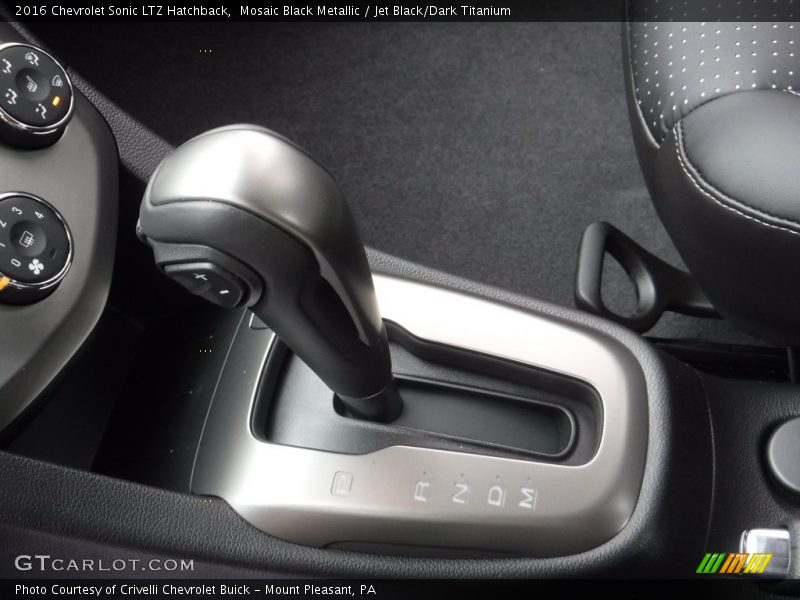 Mosaic Black Metallic / Jet Black/Dark Titanium 2016 Chevrolet Sonic LTZ Hatchback