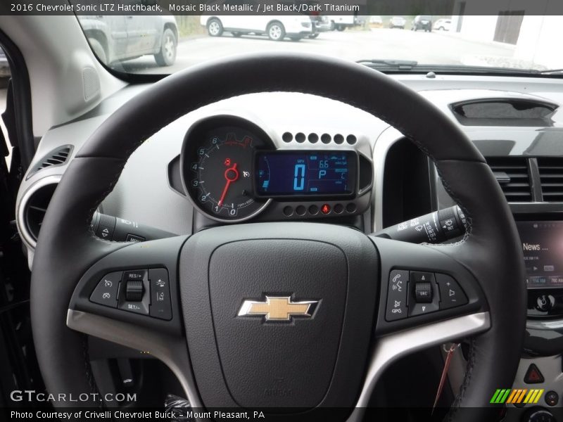 Mosaic Black Metallic / Jet Black/Dark Titanium 2016 Chevrolet Sonic LTZ Hatchback