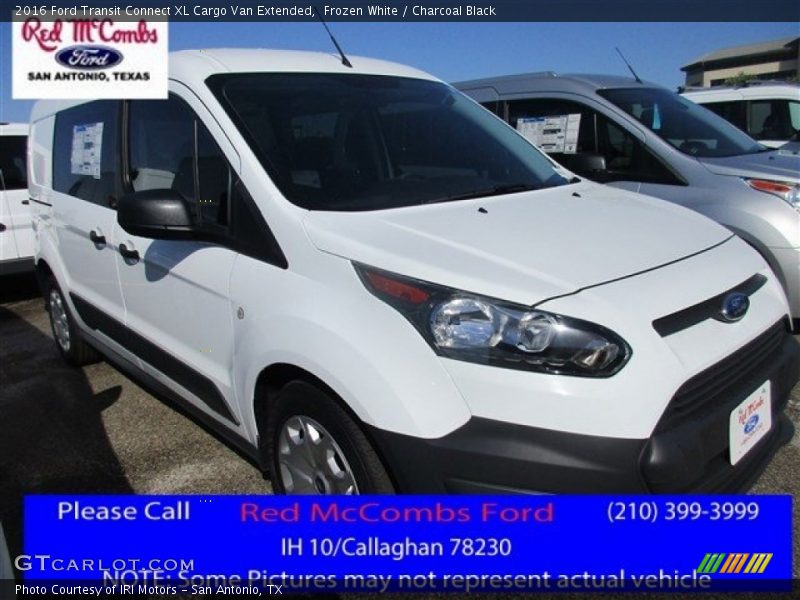 Frozen White / Charcoal Black 2016 Ford Transit Connect XL Cargo Van Extended