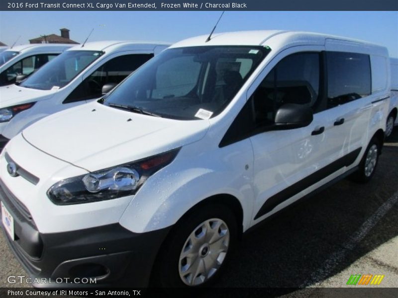 Frozen White / Charcoal Black 2016 Ford Transit Connect XL Cargo Van Extended
