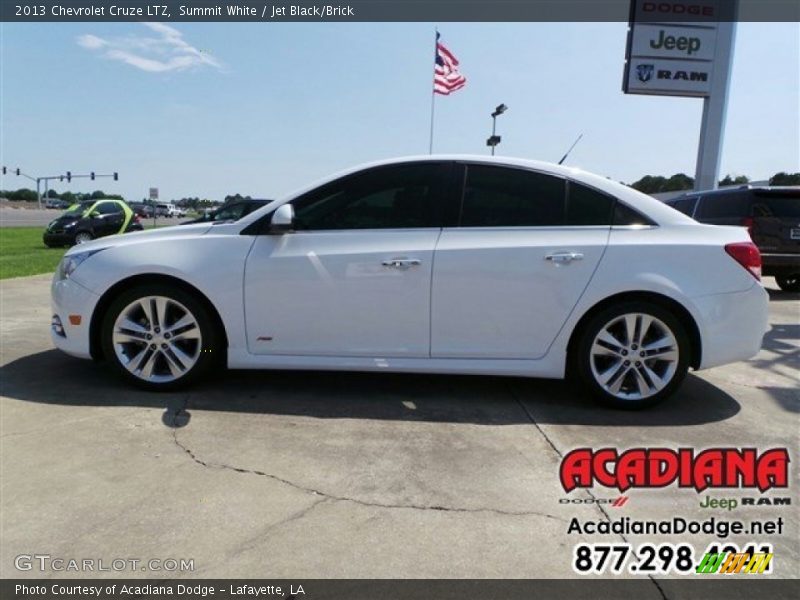 Summit White / Jet Black/Brick 2013 Chevrolet Cruze LTZ