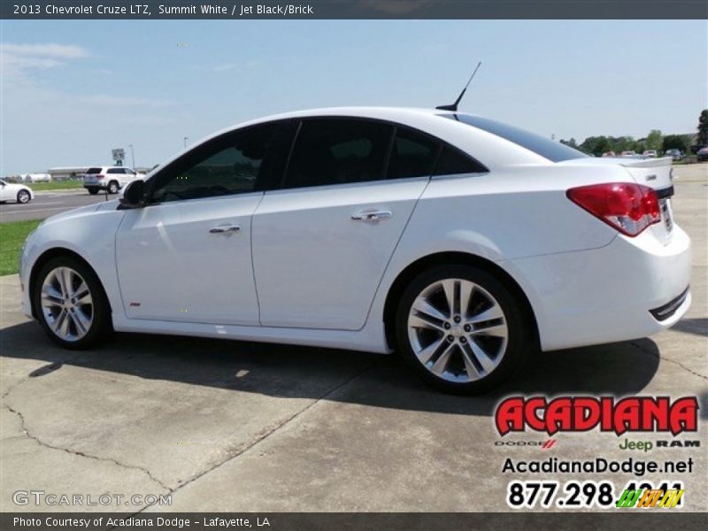 Summit White / Jet Black/Brick 2013 Chevrolet Cruze LTZ