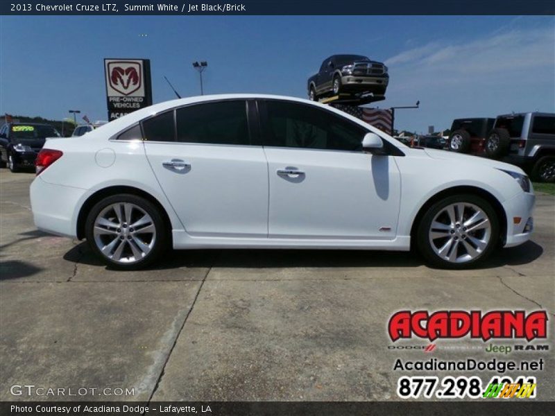 Summit White / Jet Black/Brick 2013 Chevrolet Cruze LTZ