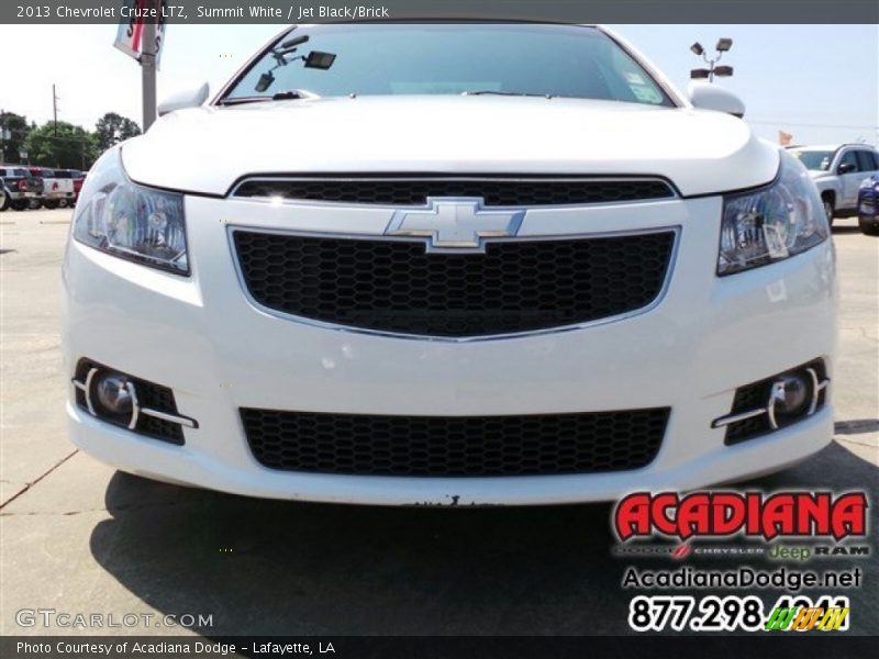 Summit White / Jet Black/Brick 2013 Chevrolet Cruze LTZ