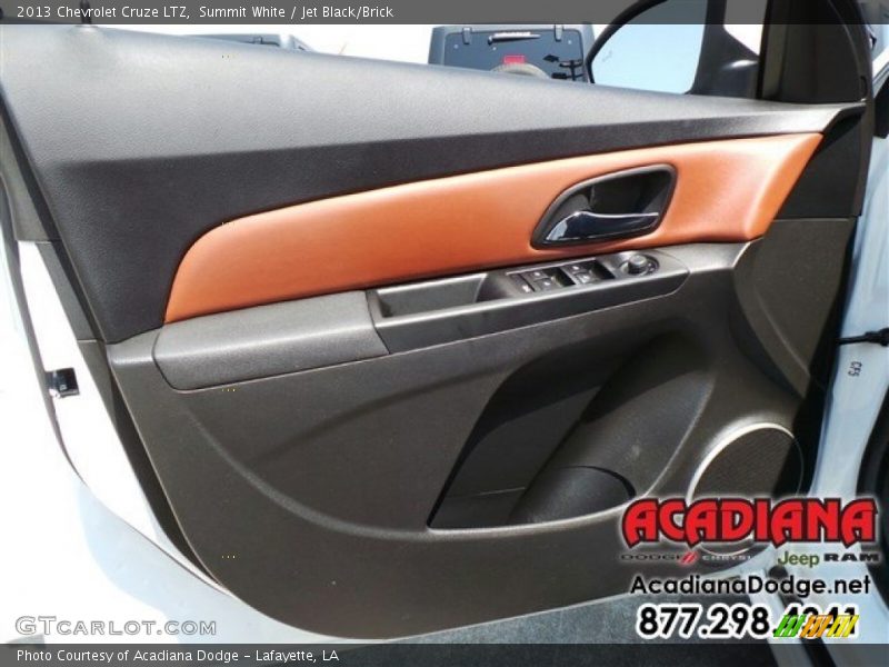Summit White / Jet Black/Brick 2013 Chevrolet Cruze LTZ