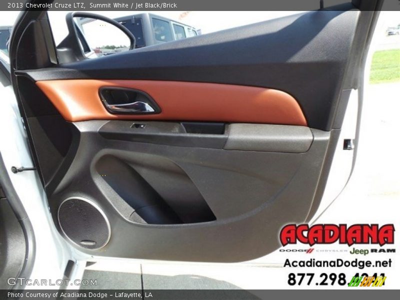 Summit White / Jet Black/Brick 2013 Chevrolet Cruze LTZ