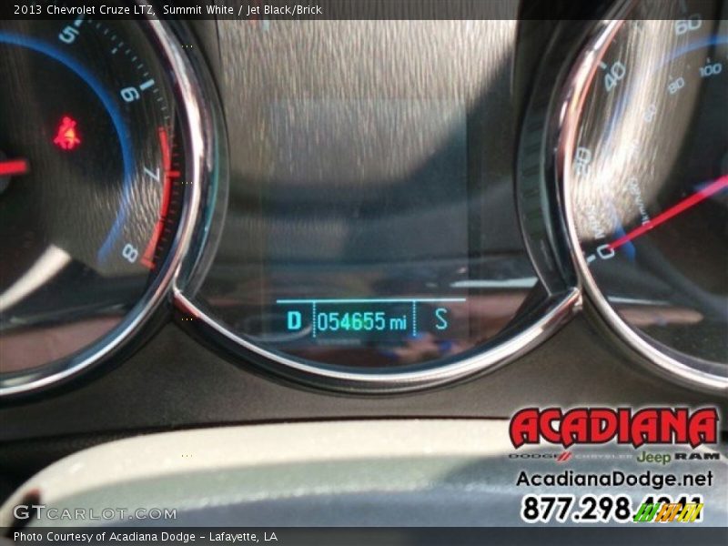 Summit White / Jet Black/Brick 2013 Chevrolet Cruze LTZ