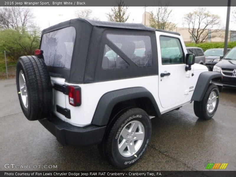 Bright White / Black 2016 Jeep Wrangler Sport