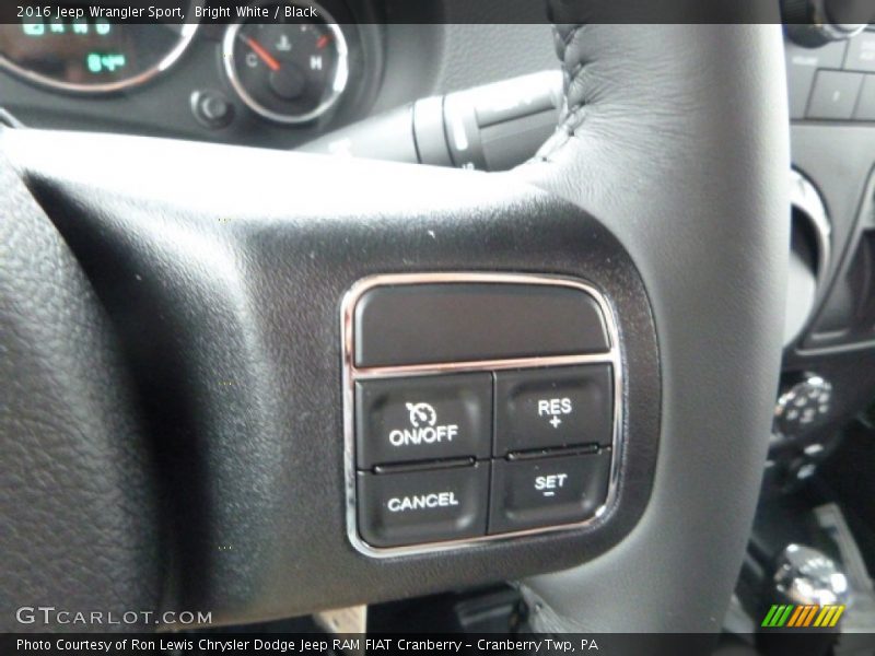 Bright White / Black 2016 Jeep Wrangler Sport