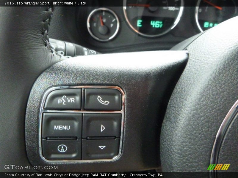 Bright White / Black 2016 Jeep Wrangler Sport