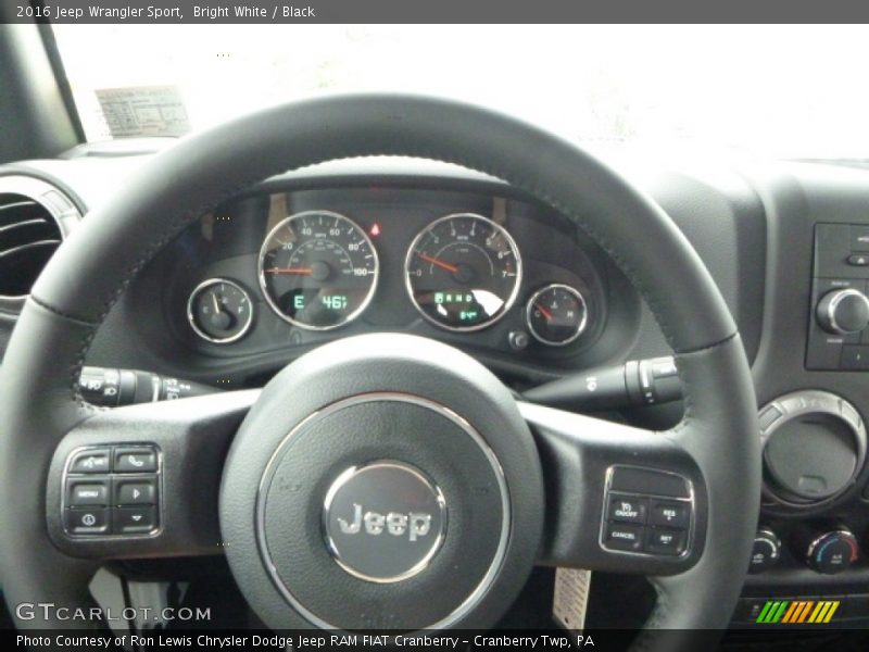 Bright White / Black 2016 Jeep Wrangler Sport