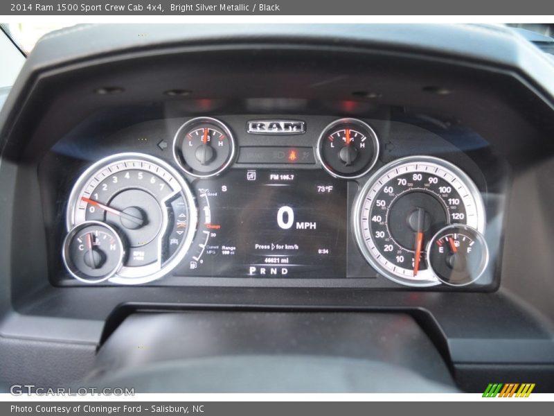 Bright Silver Metallic / Black 2014 Ram 1500 Sport Crew Cab 4x4