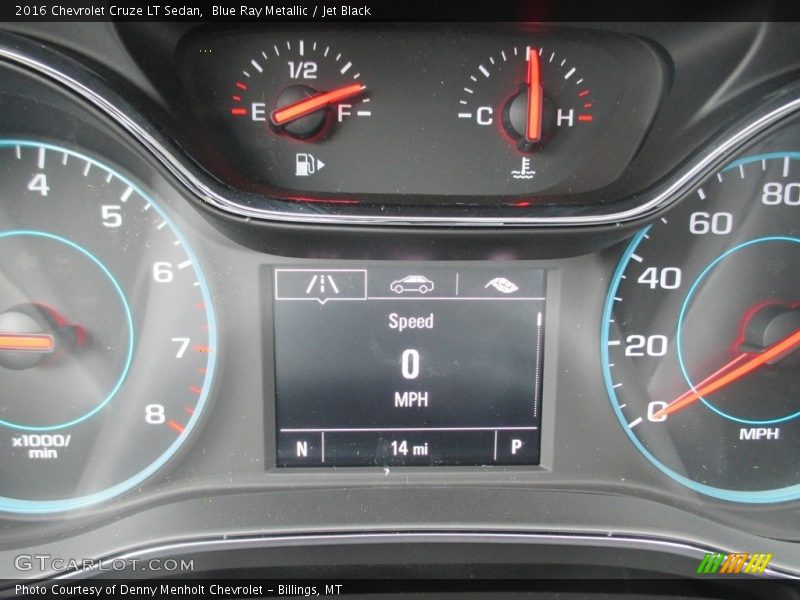 Blue Ray Metallic / Jet Black 2016 Chevrolet Cruze LT Sedan