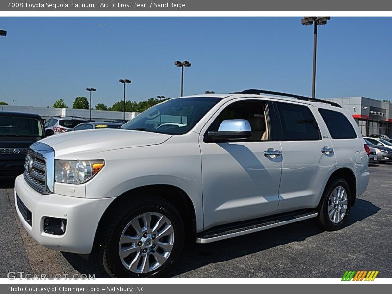 Arctic Frost Pearl / Sand Beige 2008 Toyota Sequoia Platinum