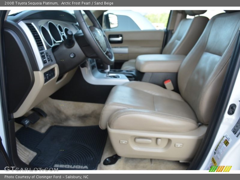 Arctic Frost Pearl / Sand Beige 2008 Toyota Sequoia Platinum