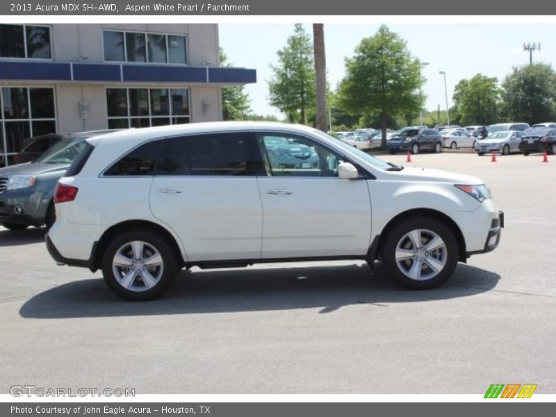 Aspen White Pearl / Parchment 2013 Acura MDX SH-AWD