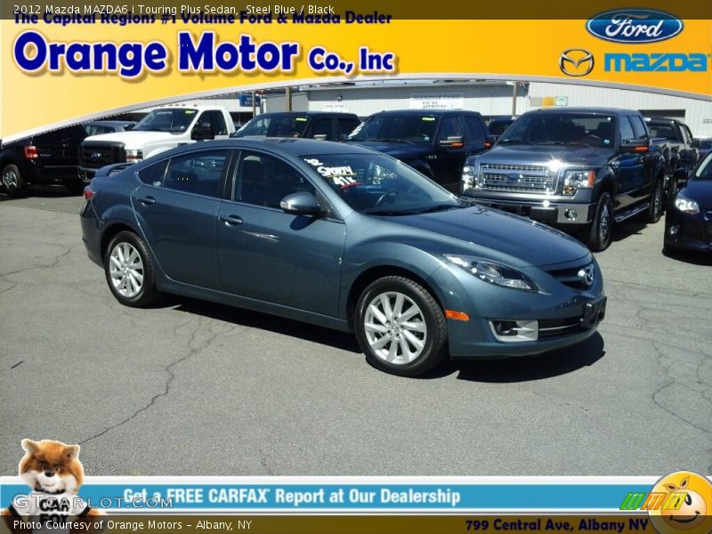 Steel Blue / Black 2012 Mazda MAZDA6 i Touring Plus Sedan