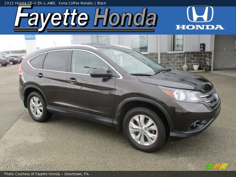 Kona Coffee Metallic / Black 2013 Honda CR-V EX-L AWD
